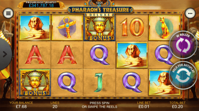 Pharaohs Treasure Deluxe Slot Machine